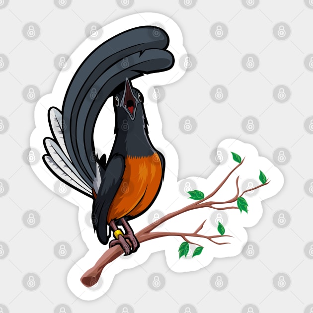 Exotic Magpie Unique Bird Graphic Tee for Nature Lovers Sticker by Urbanprint